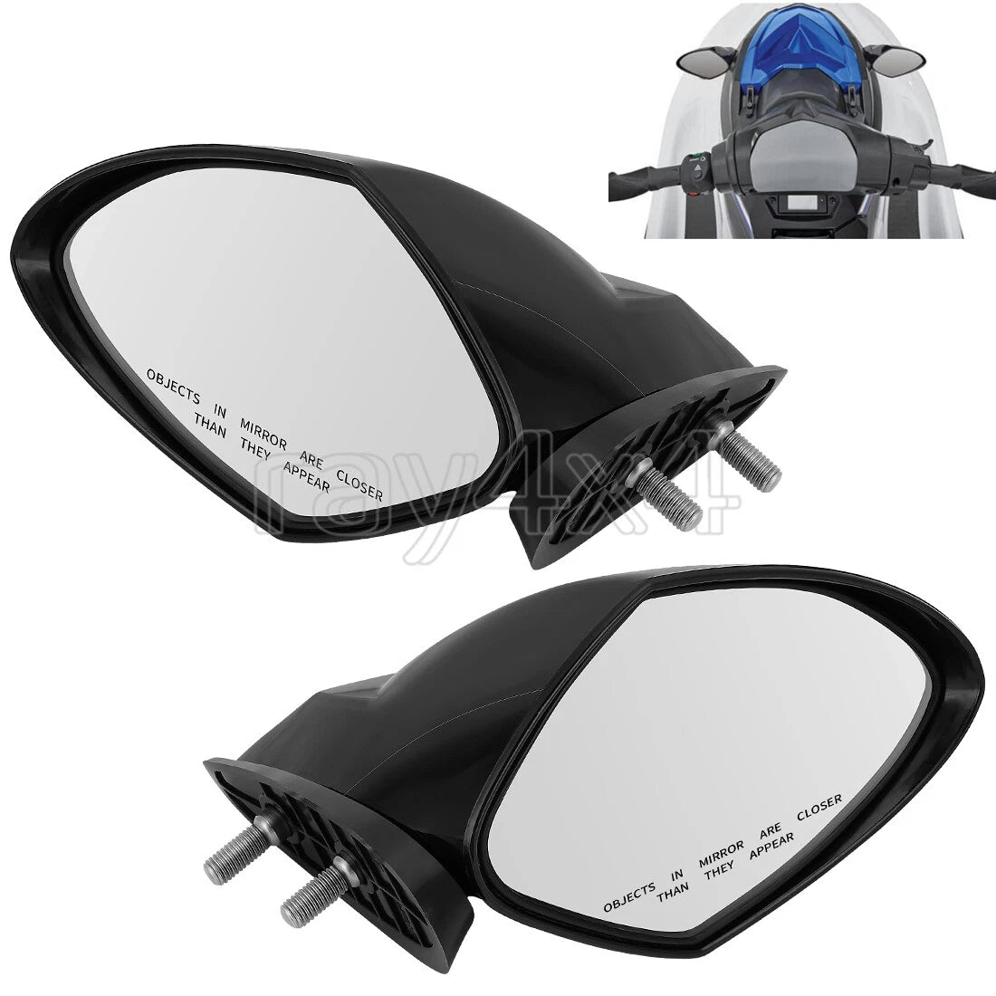 2 Jet Ski Mirrors for Yamaha WaveRunner EX Deluxe/Limited/Sport (2017–2023)