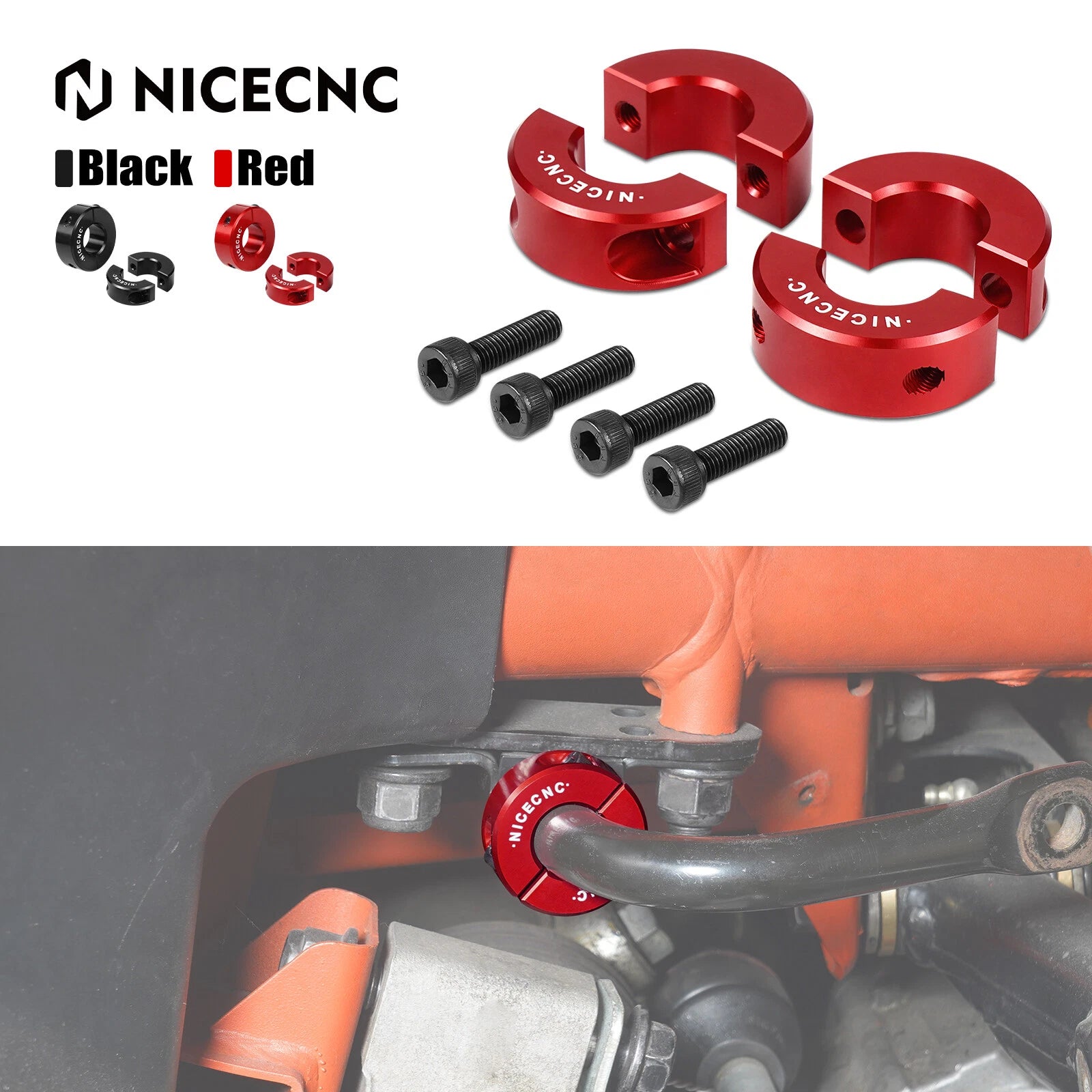 Front Sway Bar Clamping Collars for Can-Am Maverick X3 Max RR R (2018–2021)