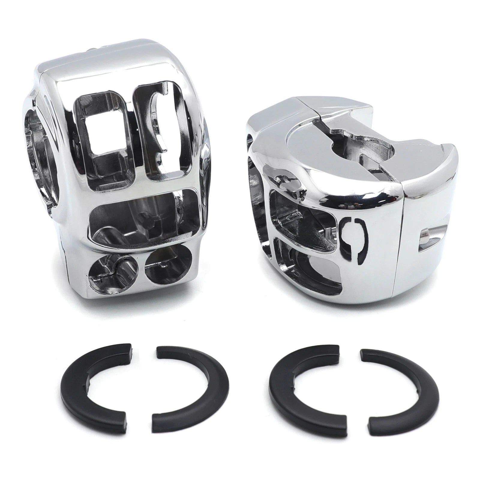Chrome Switch Housing Cover Kit for Harley Touring Trike Street Glide (2014–2016)