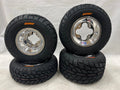 DWT A5 Polished Wheels & Sunf Street Tires for Kawasaki KFX400 KFX450R (2003–2014)