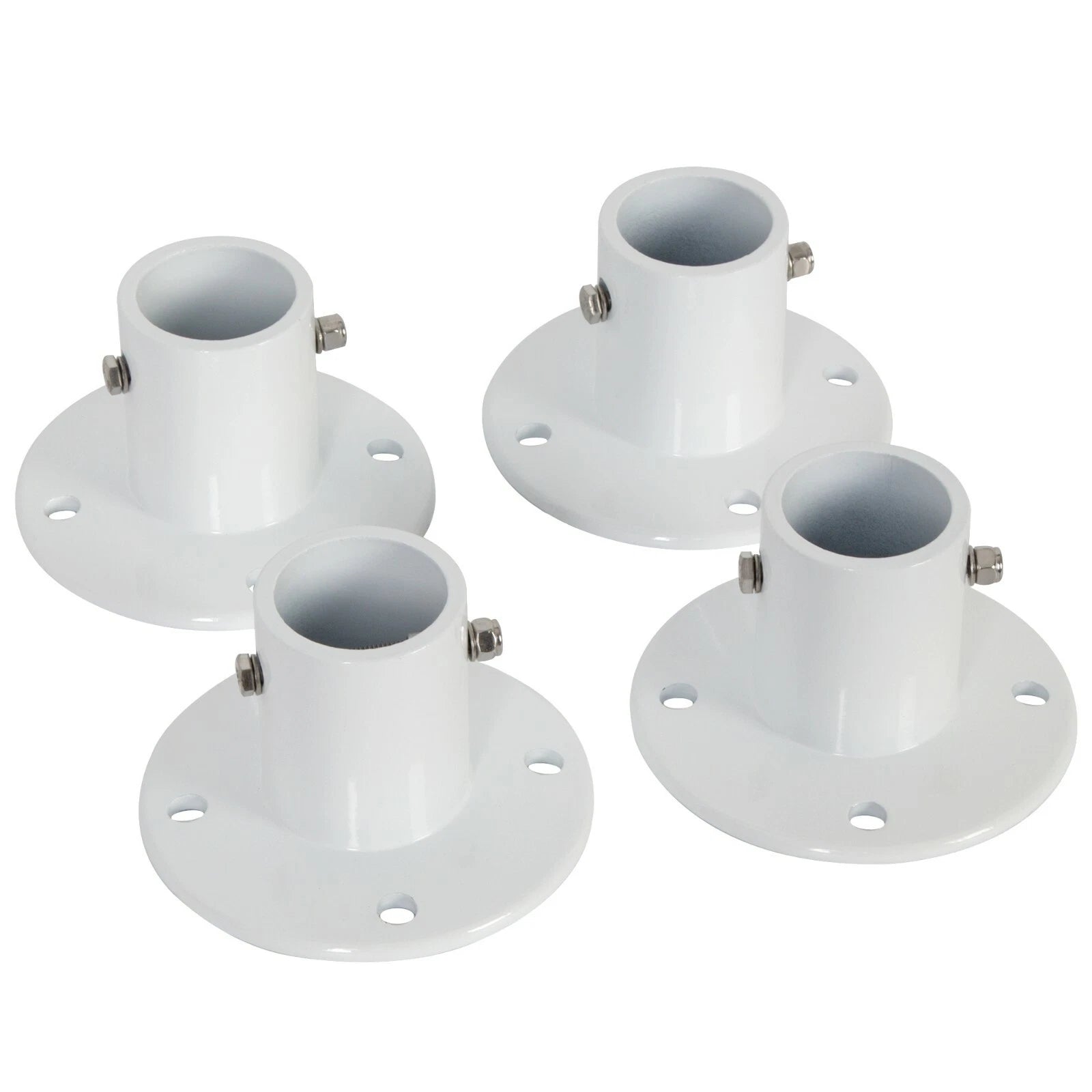 Set of 4 Aluminum Deck Flanges for In-ground Pool Slide