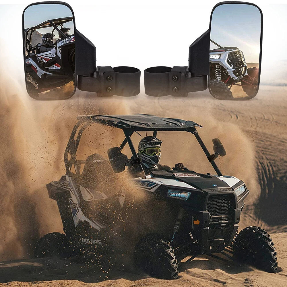 1.75"-2" Roll Bar UTV Rear View Mirrors for Polaris RZR 500 800 900 S/XP 1000