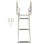 3 Step Folding Pontoon Ladder for Boats (Stainless Steel)