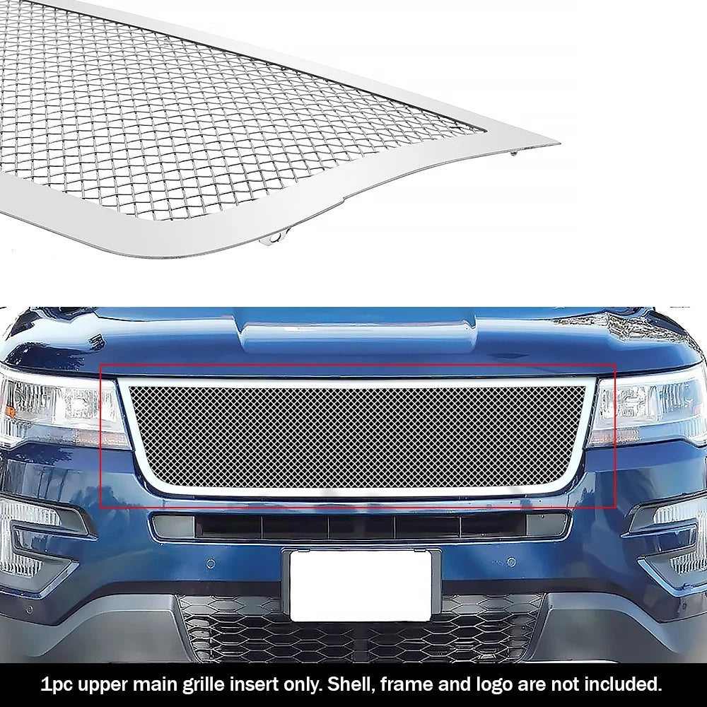 Stainless Chrome Mesh Grille Insert for Ford Explorer (2016-2019)