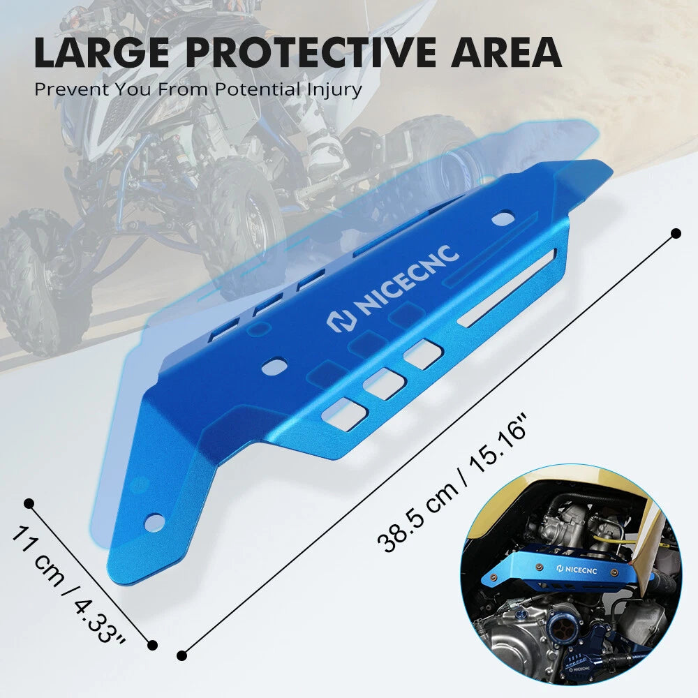 Mid Pipe Heat Shield Guard for Yamaha Raptor 700/700R (2006–2023)