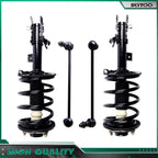 4pc Front Strut w/ Coil Spring & Sway Bar Link Kit for Nissan Quest (2004–2009)