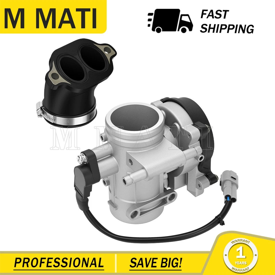 Throttle Body Intake Manifold Boot 1253527 for Polaris Ranger Crew 700 (2008–2009)