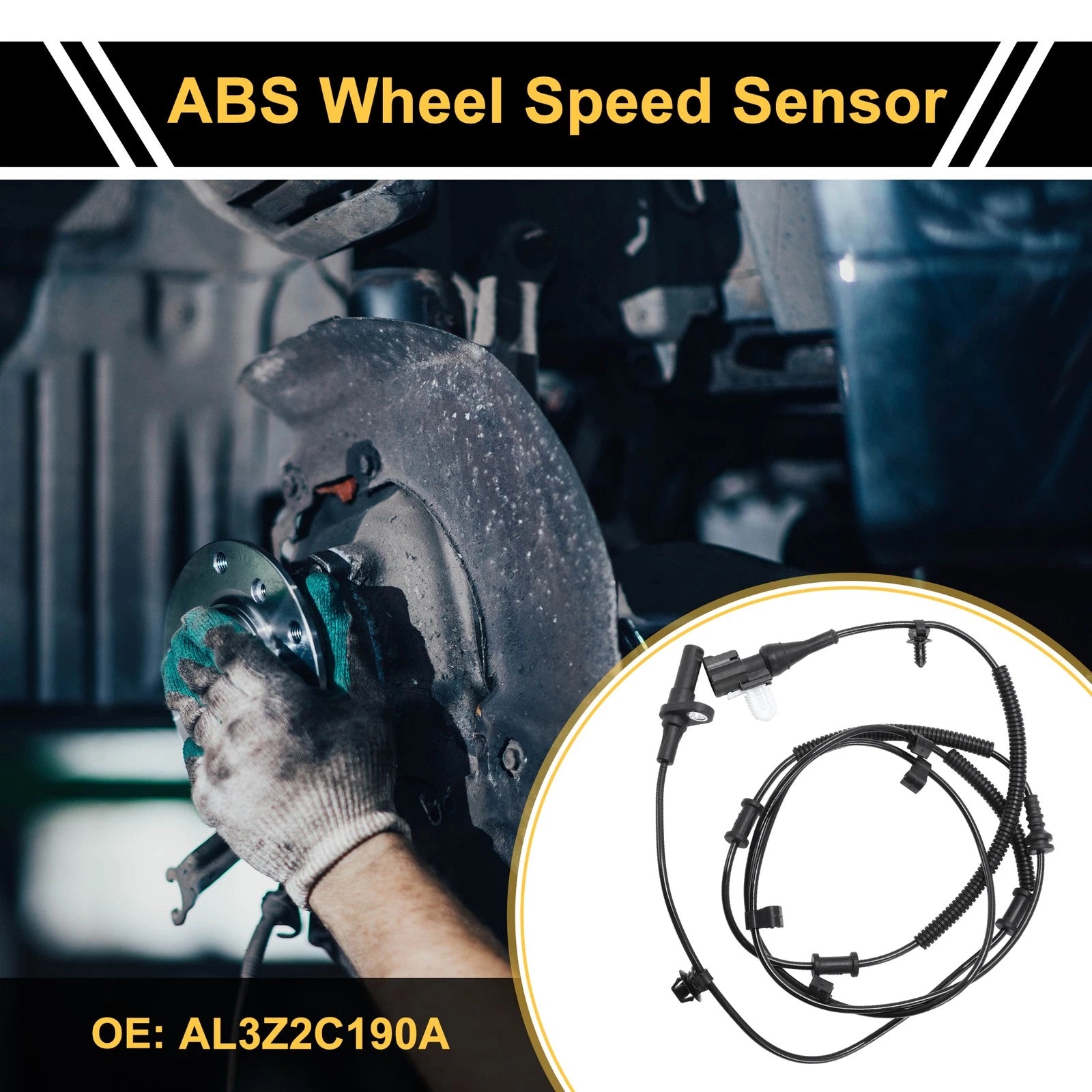 ABS Wheel Speed Sensor No.AL3Z2C190A for Ford F-150 (2010) Rear Right