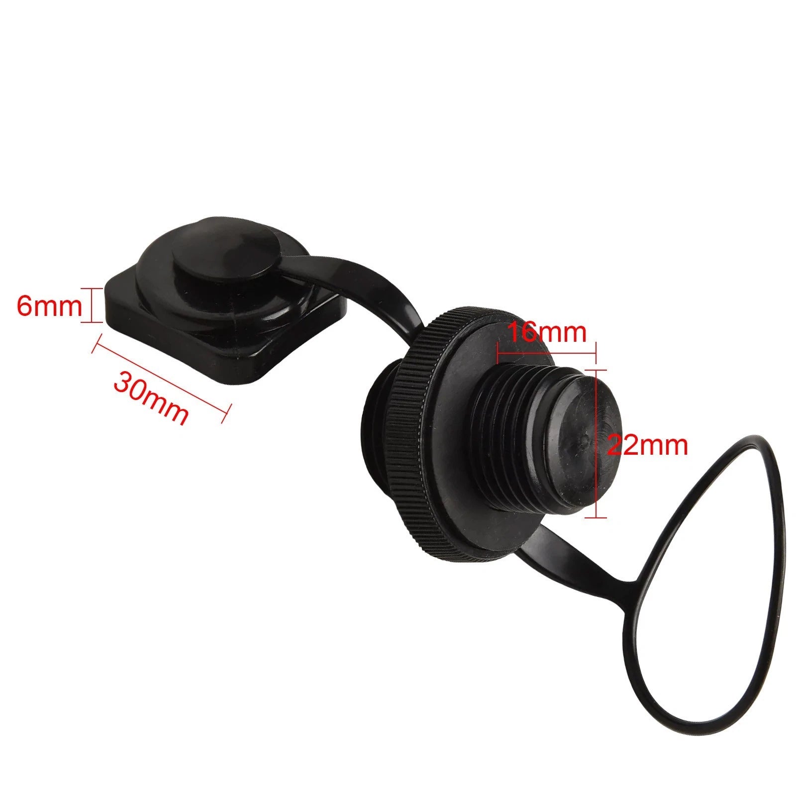 2X Inflatable Boat Air Valve Cap ABS Plastic Leak Proof