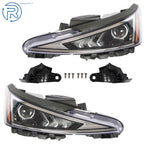 Projector Headlamps Set of 2 for Hyundai Elantra (2019–2020) Halogen