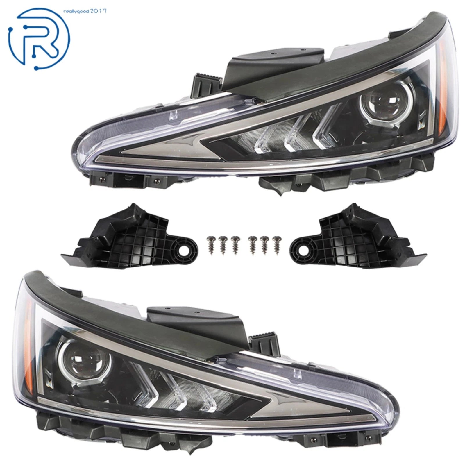 Projector Headlamps Set of 2 for Hyundai Elantra (2019–2020) Halogen
