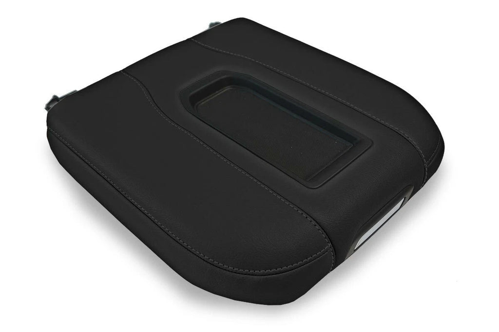 Leather Console Lid Armrest Cover for GMC Sierra (2019–2020) Black