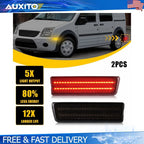 Smoke Lens Red LED Rear Side Marker Lights for Ford Transit Connect (2010–2013)