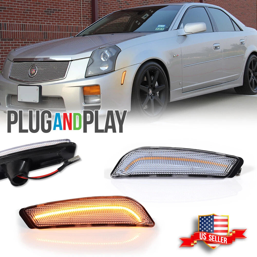 Clear Lens LED Side Marker Light for Cadillac CTS CTS-V (2003–2007)
