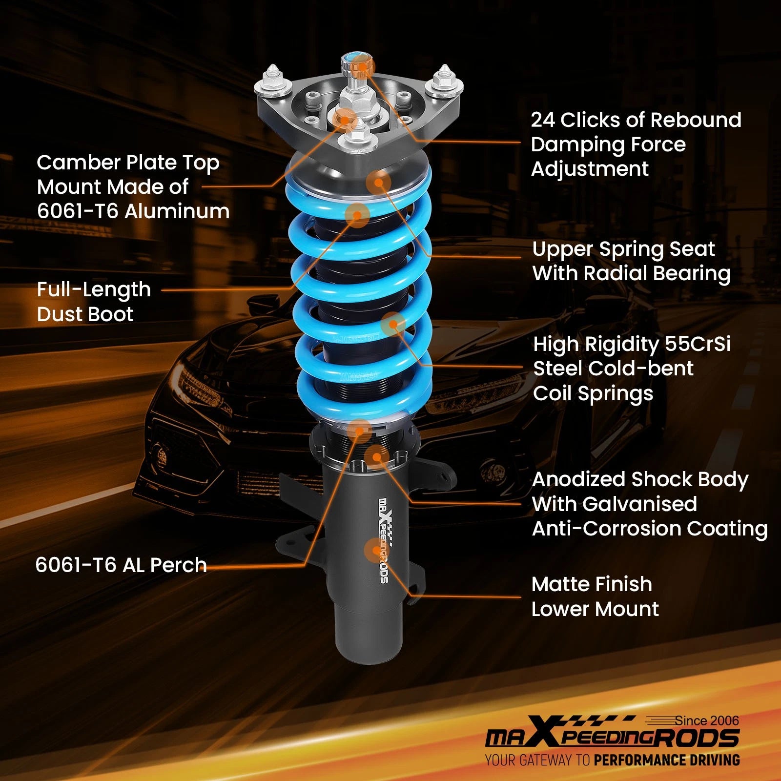 Coilover Suspension Kit for Ford Focus MK3 (2011-2017)