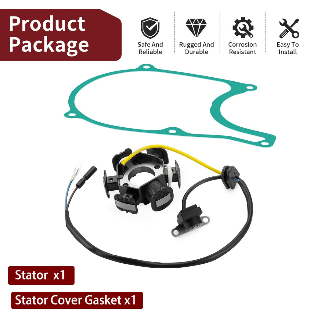 Alternator Stator w/ Cover Gasket for Honda CRF80F XR80R (1995–2013)