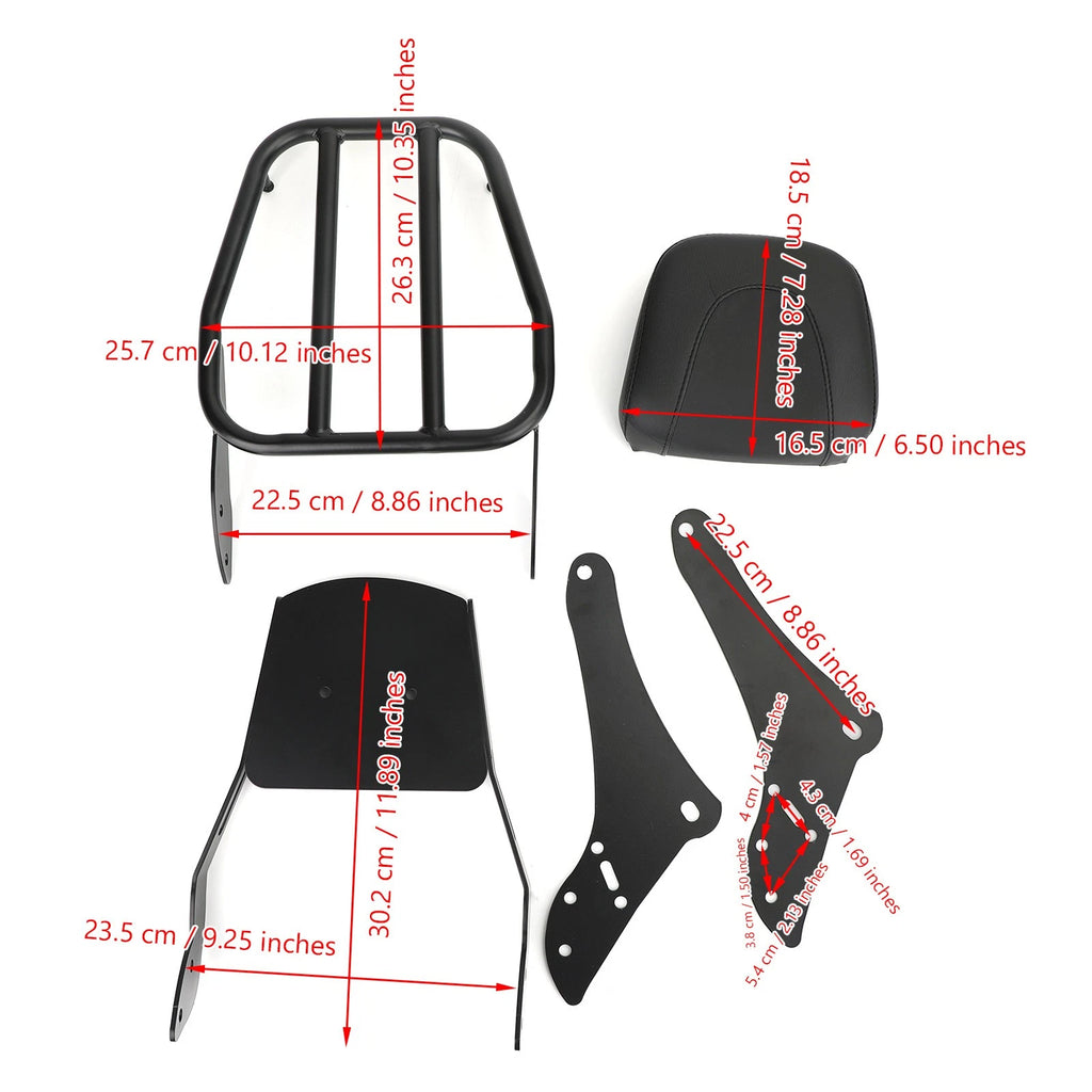 Sissy Bar Backrest Luggage Rack for Honda Rebel CMX300 CMX500 (2017–2025)