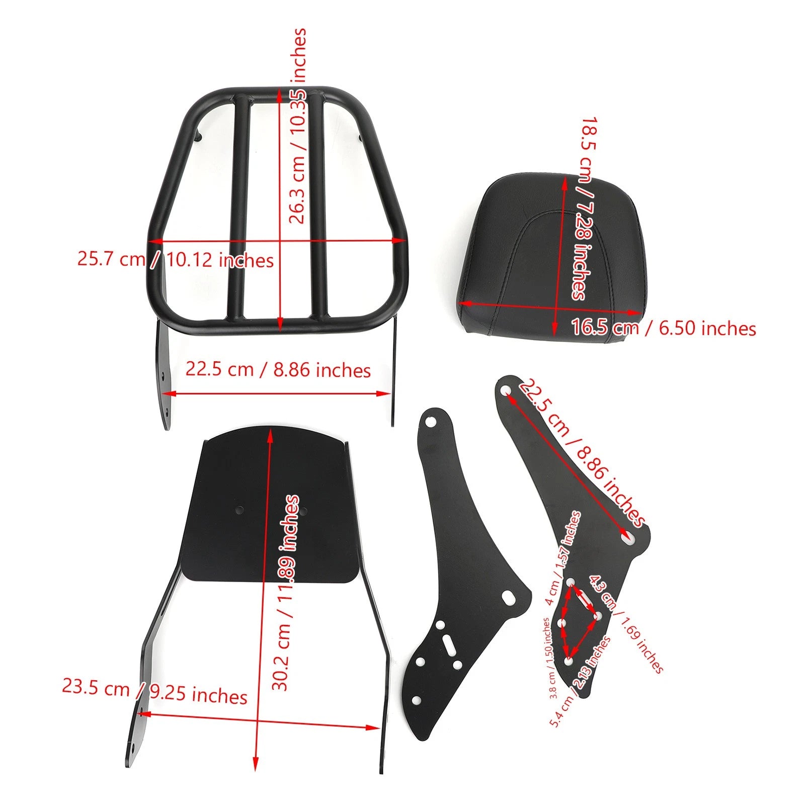 Sissy Bar Backrest Luggage Rack for Honda Rebel CMX300 CMX500 (2017–2025)