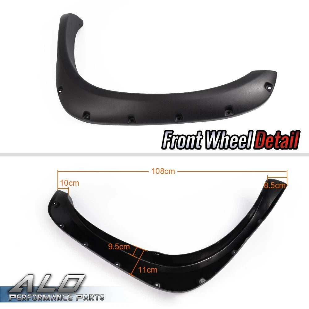 Set of 4 Pocket Rivet Style Fender Flares for Ram 1500/2500/3500