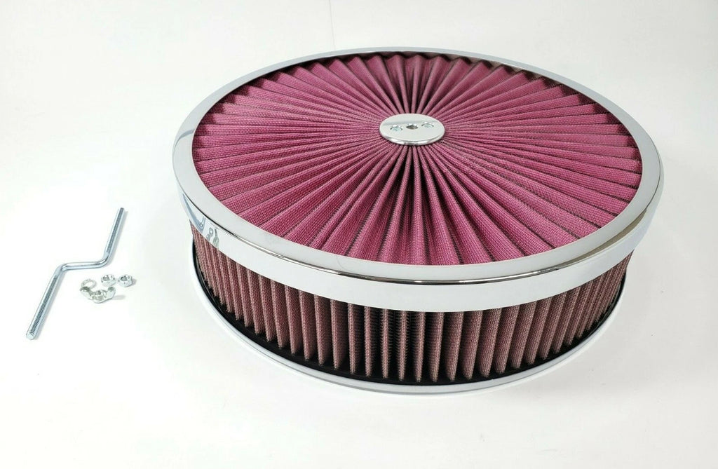 Washable Air Cleaner Assembly Chrome 4BBL Offset Base for Universal (2000–2026)