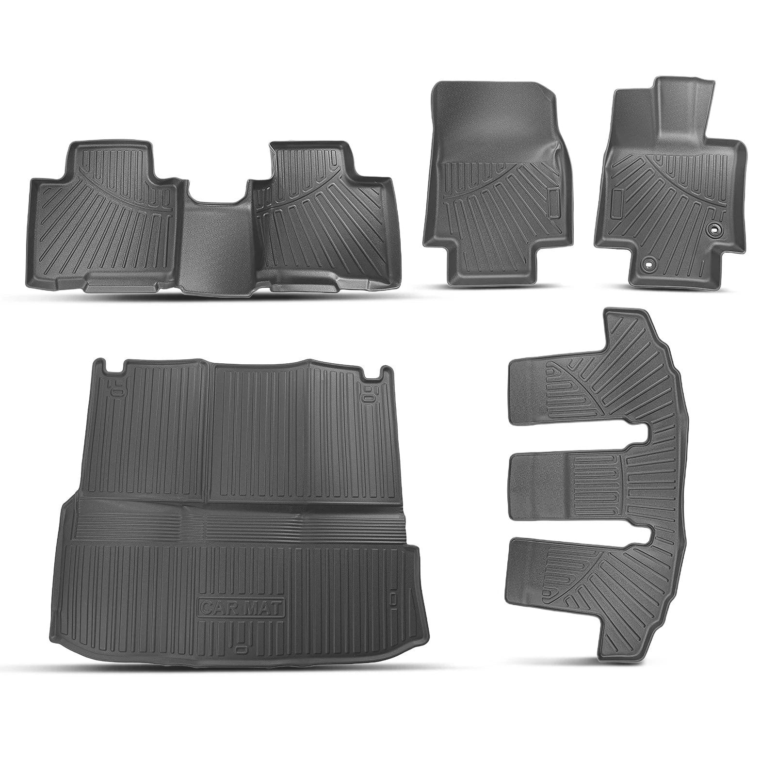 All Weather Floor Mats Set of 4 for Toyota Highlander (2020–2025) Anti-Slip
