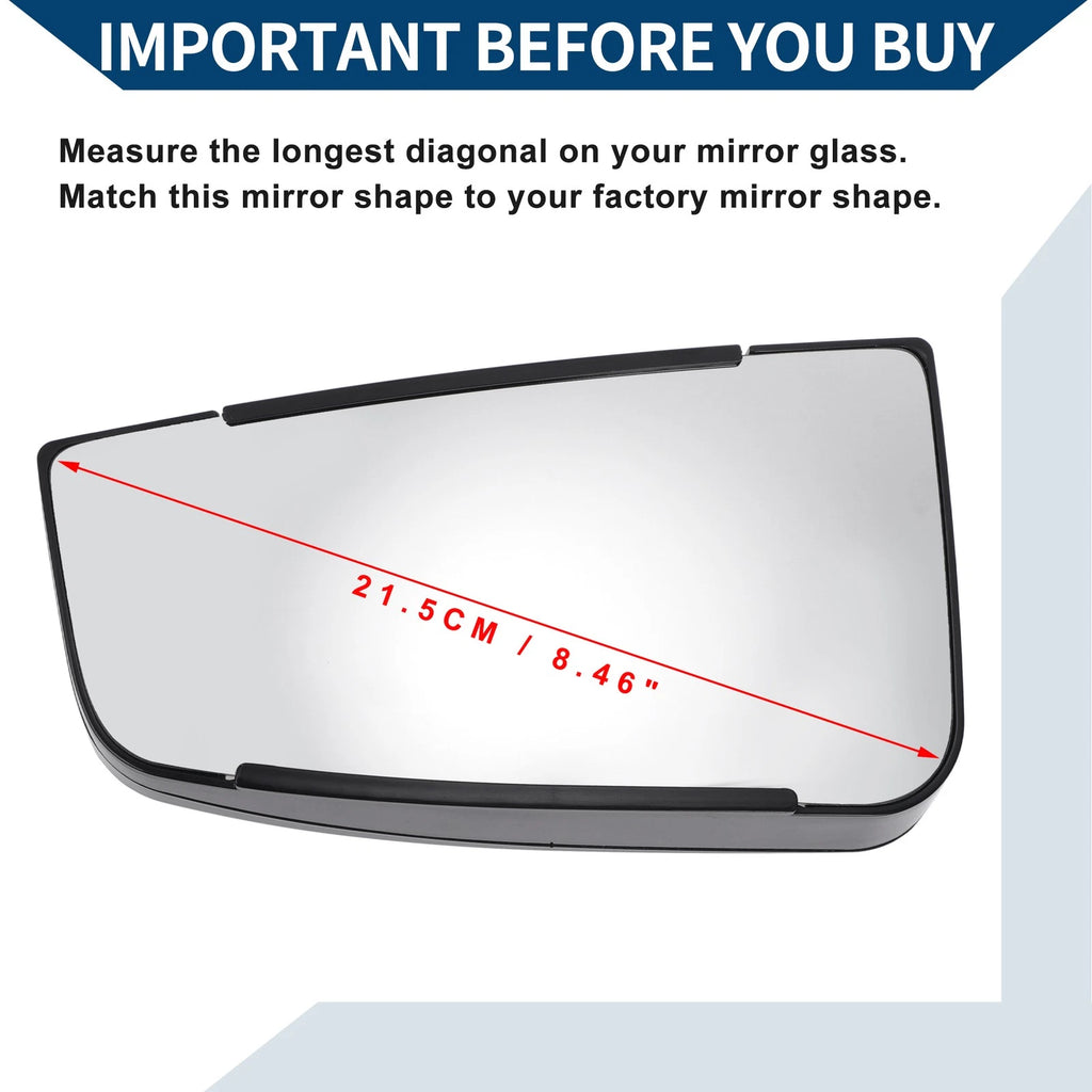 Lower Left Side Mirror Glass Replacement for Chevy (Non-Heated)