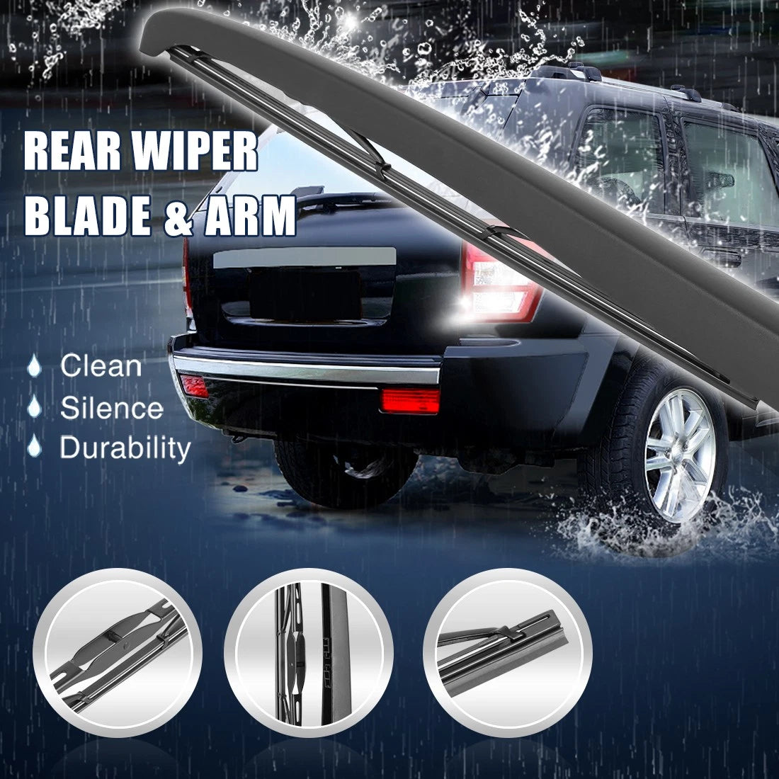 Set of 2 Rear Windshield Wiper Blade Arms for Kia Sportage (2010–2015)
