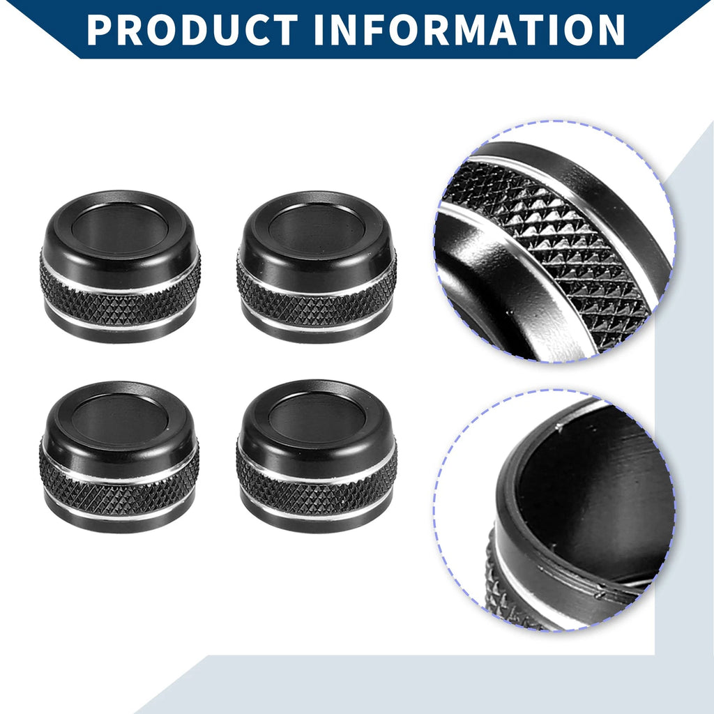 Set of 4 AC Vent Adjust Switch Knob Cover Rings for Ford Bronco Sport (2021–2023)
