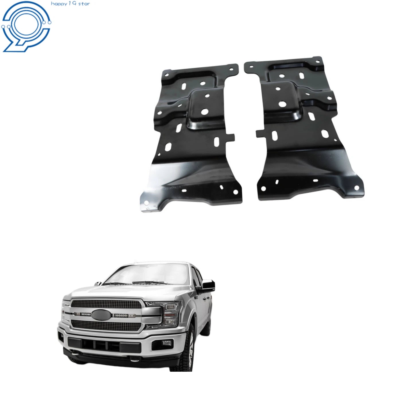 Set of 2 Front Left & Right Bumper Mounting Brackets for Ford F-150 (2018–2020)