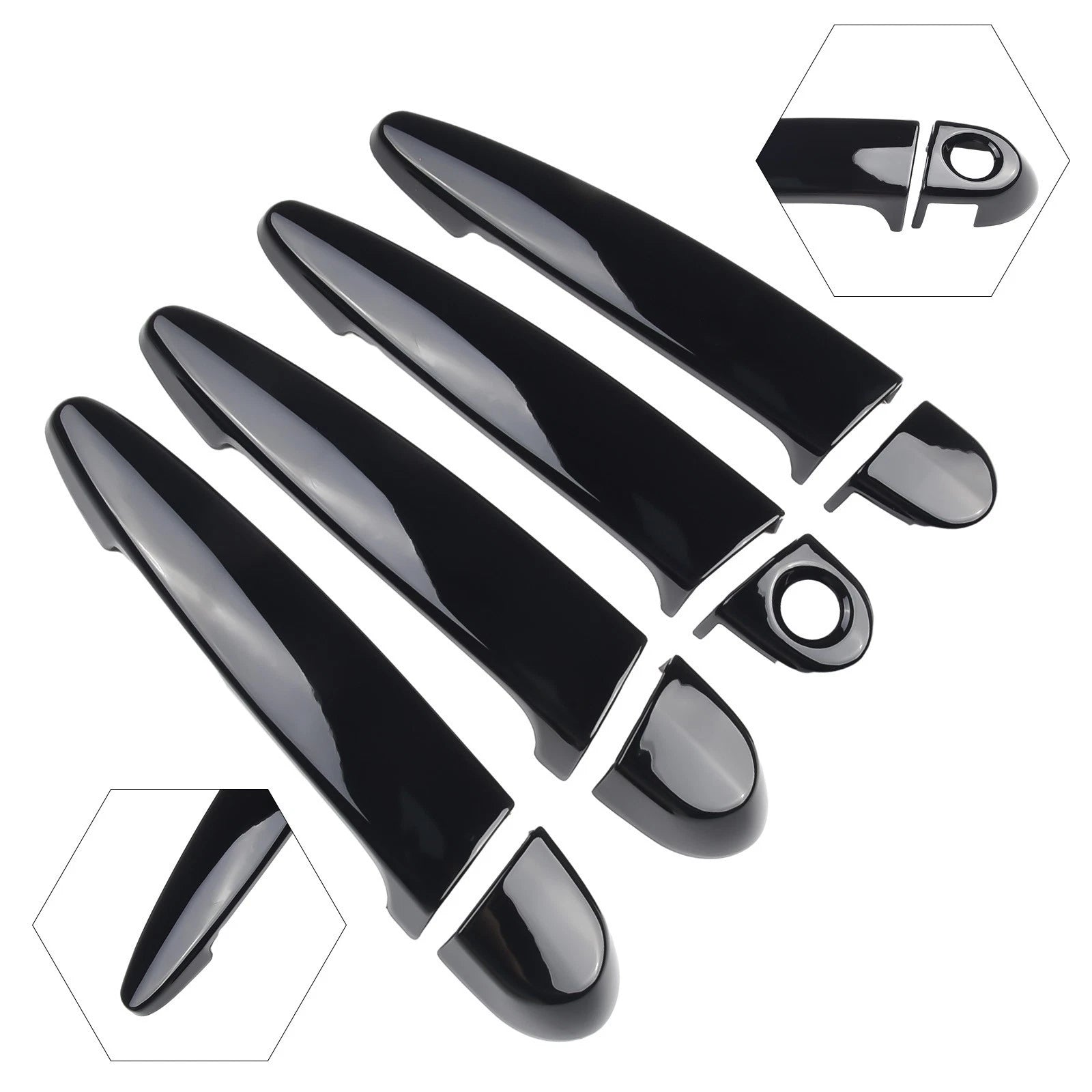 Gloss Black Door Handle Cover for BMW E87 E90 E91 E92 E93 F30 (2006–2019)