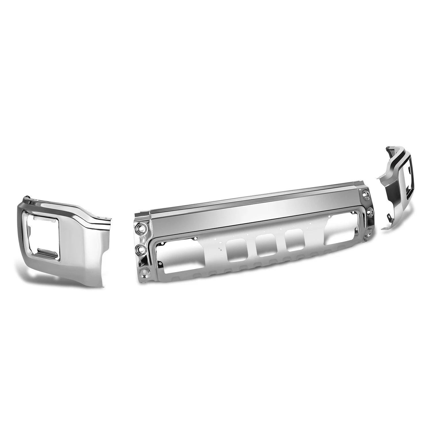 Front Bumper Face Bar for GMC Sierra 1500 (2014–2015) Chrome w/o Sensor Holes