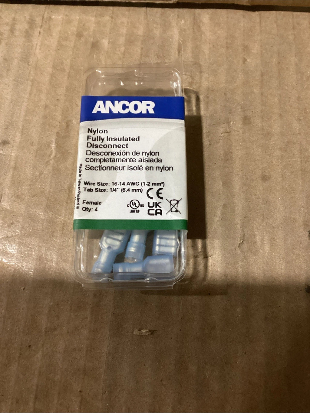 Set of 4 Female Nylon Fully Insulated Disconnects for Ancor 231418 (NOS)