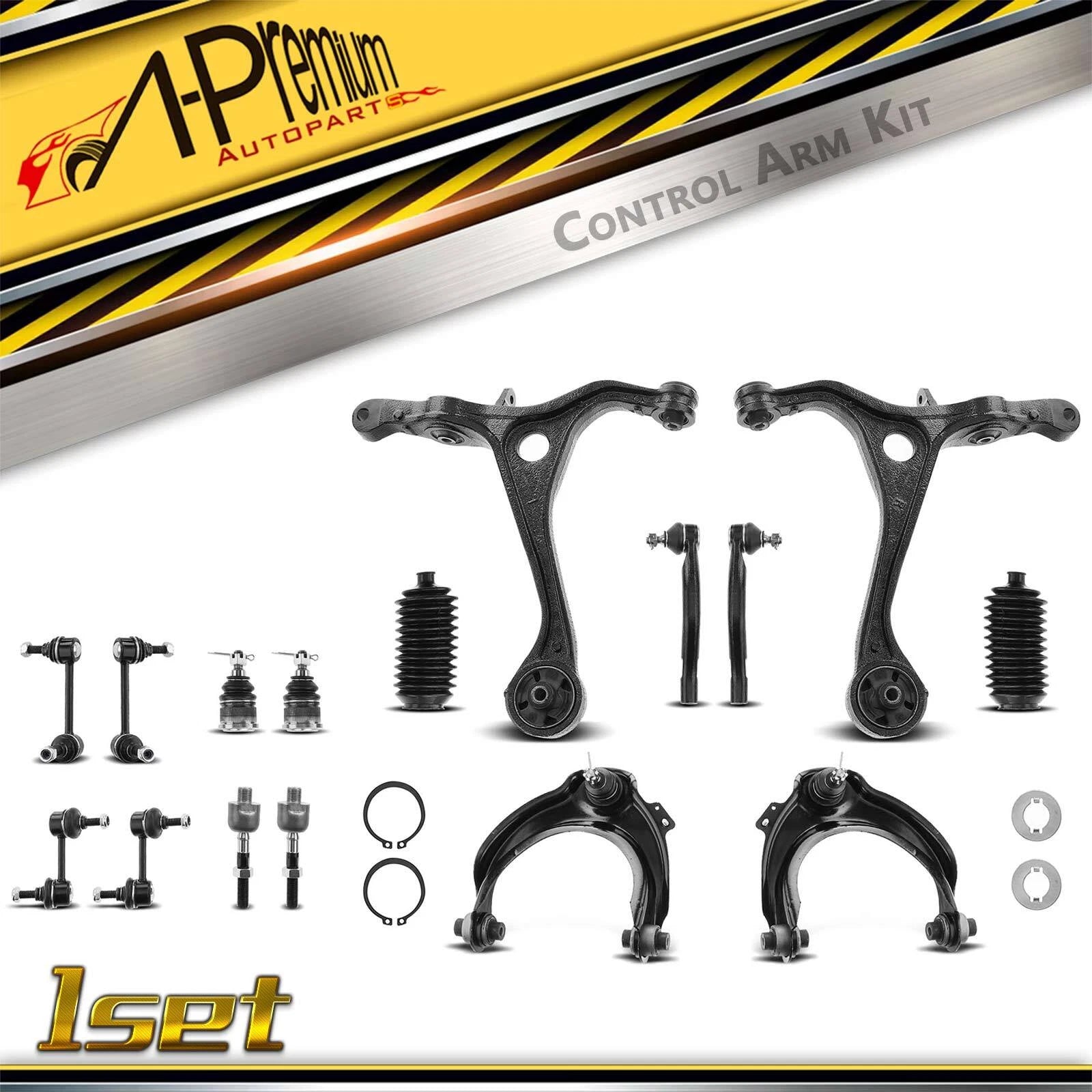 Set of 16 Control Arm Sway Bar Tie Rods for Honda Accord