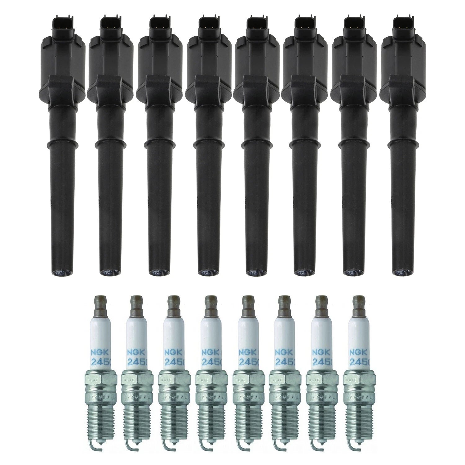 Set of 8 Ignition Coils & Spark Plugs for Ford Mustang V8