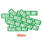 20 Pack Diesel Fuel Only Stickers Removable Reusable Decals