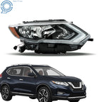 Headlight for Nissan Rogue (2017-2019) Halogen LED DRL Passenger Side