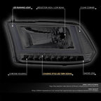 Smoked/Clear U-LED DRL Sequential Turn Signal Headlights for RAM 1500 (2009–2014)