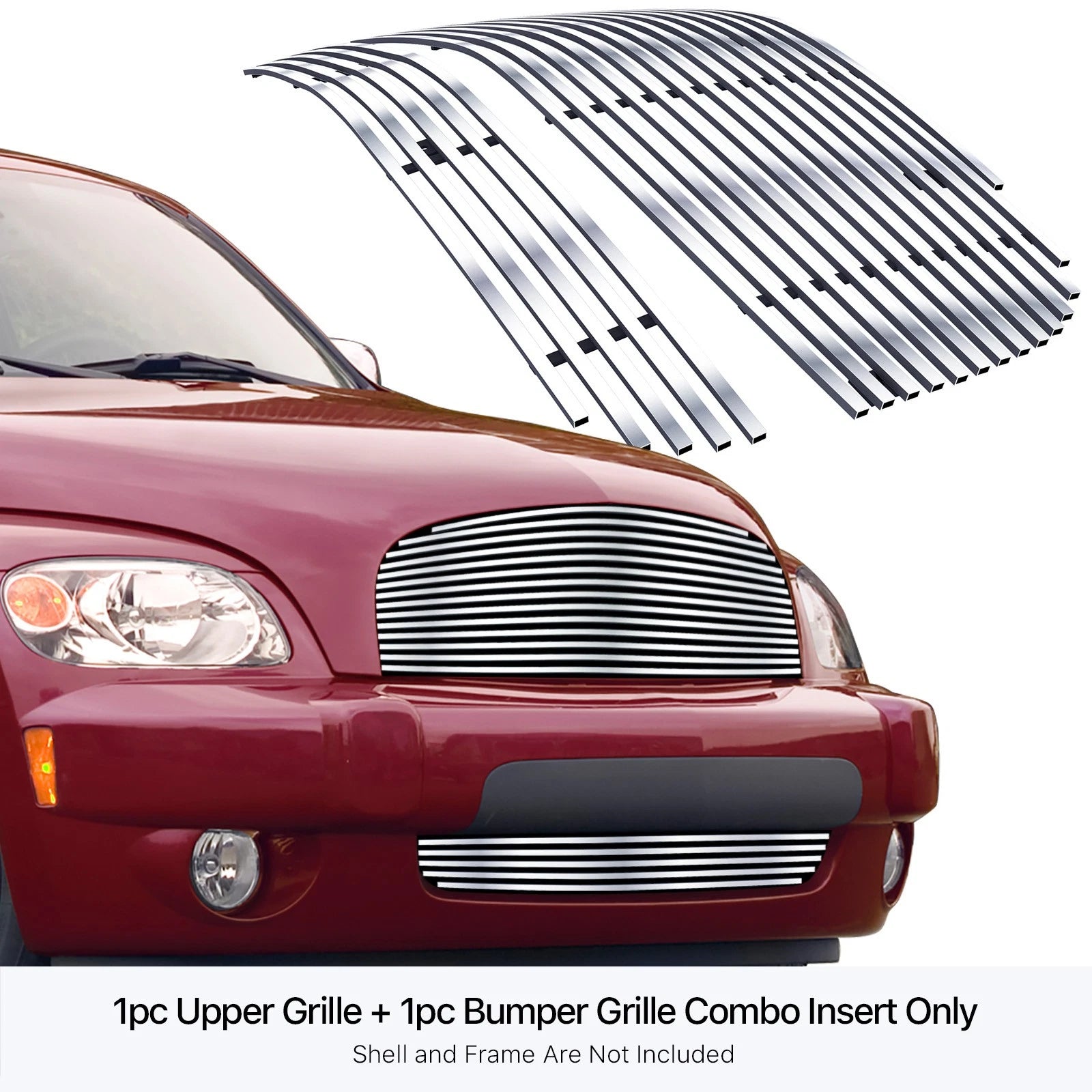 304 Stainless Chrome Polished Billet Grille Insert for Chevy HHR (2006-2011)