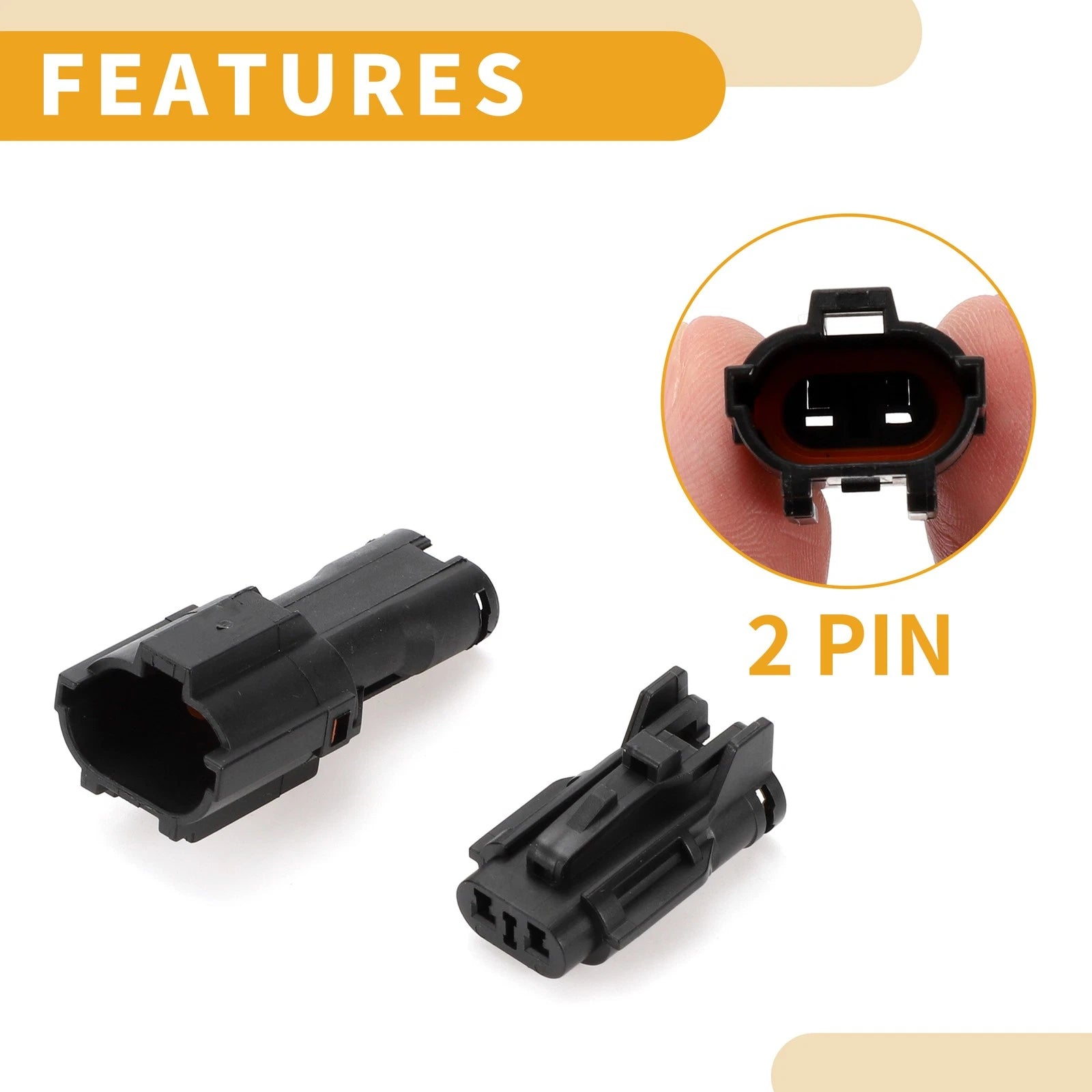 2 Pin Fog Lamp Connector Plug for Volkswagen 