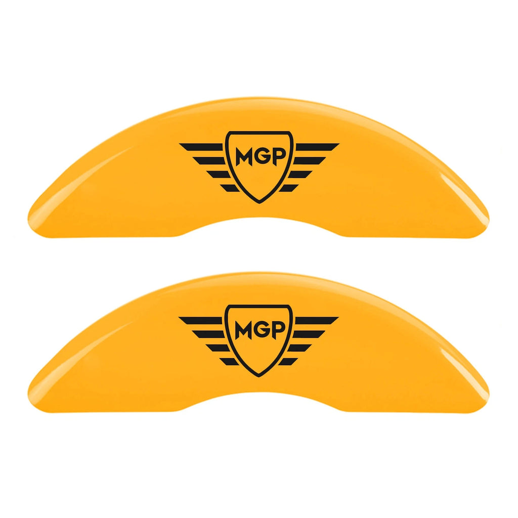 Set of 4 Yellow Caliper Covers with Logo for Ford E350 Econoline (2008–2014)