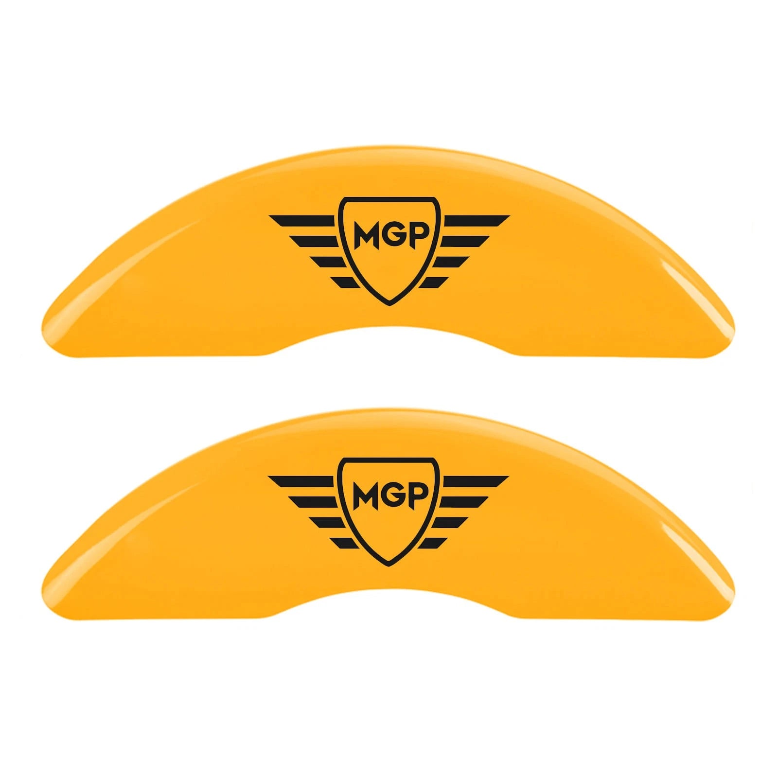 Set of 4 Yellow Caliper Covers with Logo for Ford E350 Econoline (2008–2014)