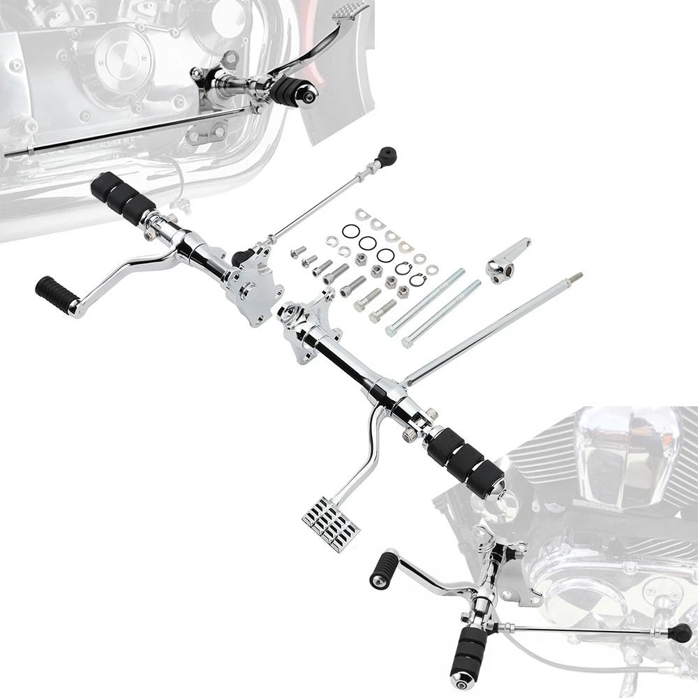Chrome Forward Controls Kit for Harley Sportster 883 1200 (1991–2003)