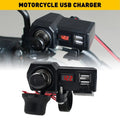 Cigarette Lighter Socket with LED Voltmeter & Dual USB Charger for Motorcycle