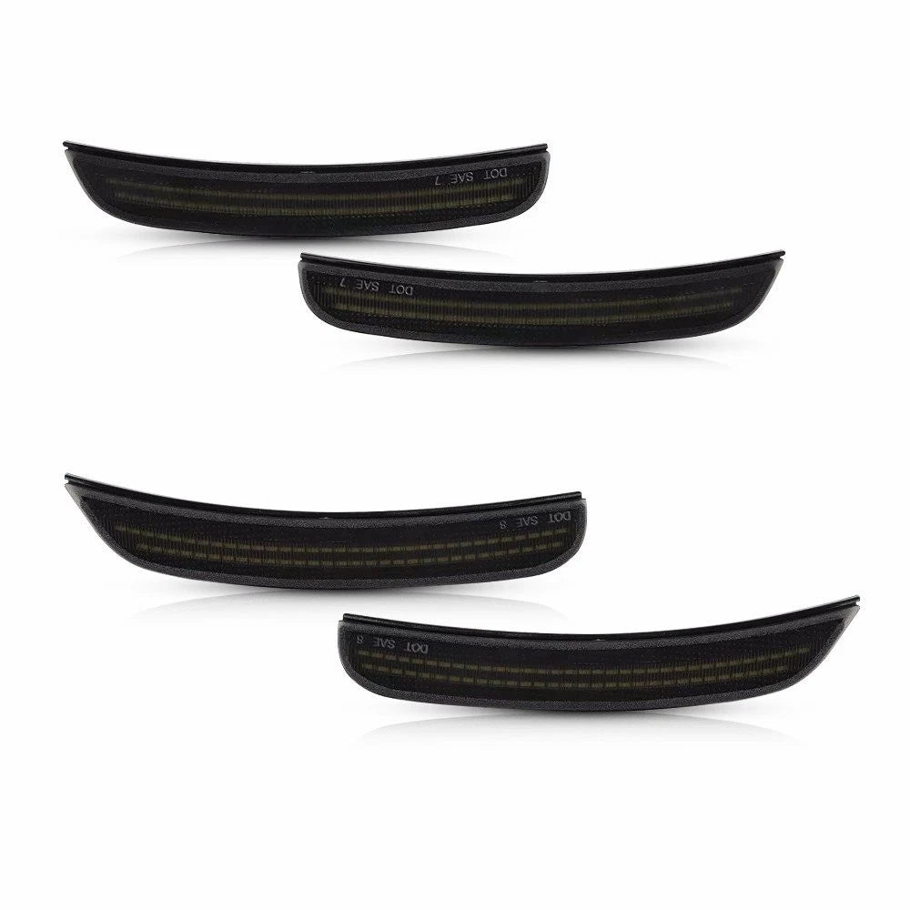 Set of 4 Smoked Dynamic Blue LED Side Marker Lights for Dodge Charger (2015–2023)