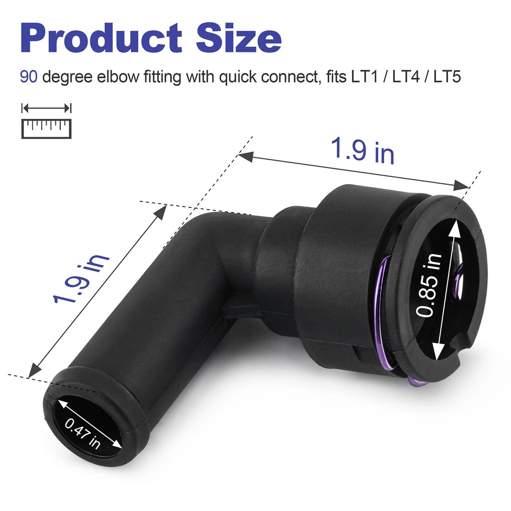 HVAC Hose Connector Elbow Fitting for Chevrolet Corvette C7 (2015–2019) 23171715