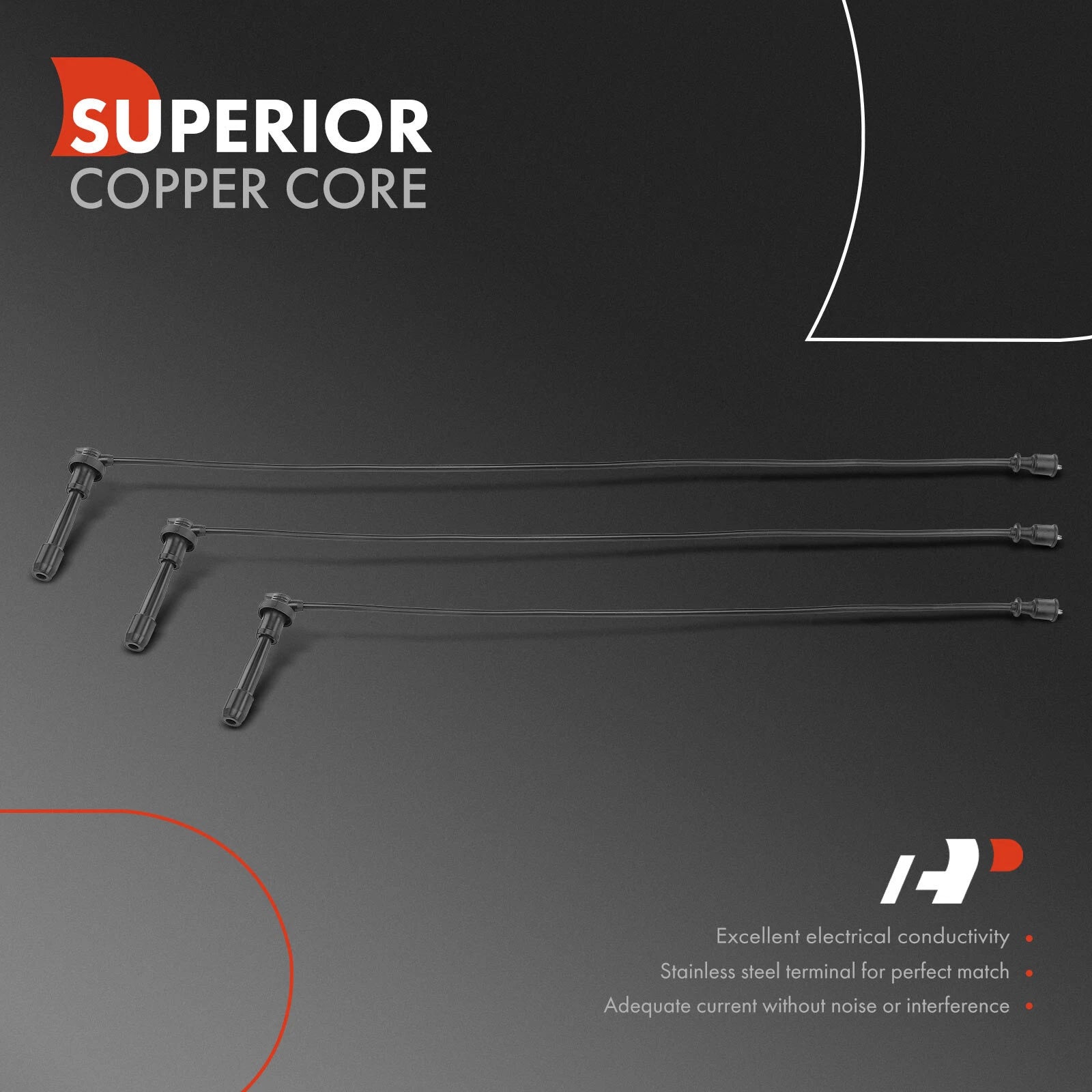 3X Spark Plug Wire Set for Kia Sorento (2003-2006) V6 3.5L