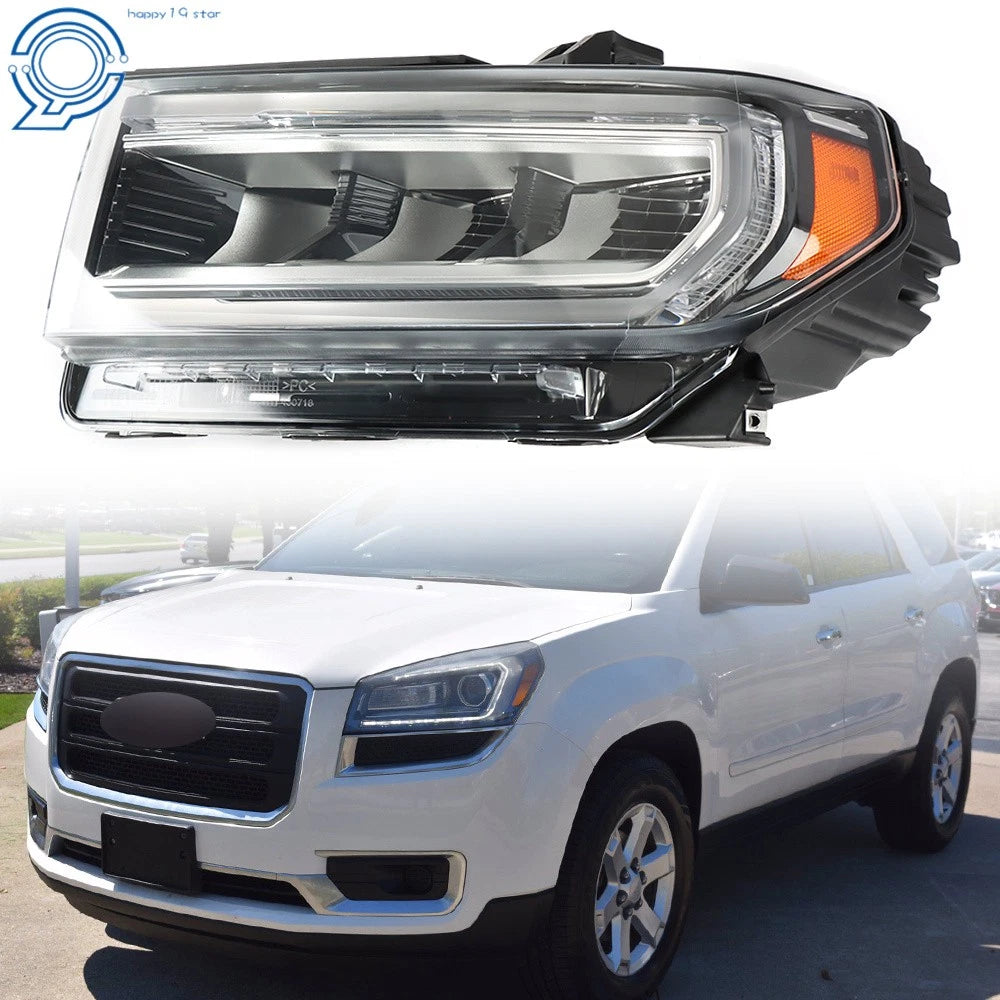 Full LED Headlight for GMC Acadia AT4 (2020-2023) Clear Chrome Housing