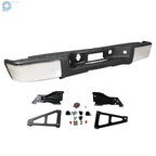 Chrome Rear Step Bumper for Chevy Silverado Sierra 1500 (2007-2013)
