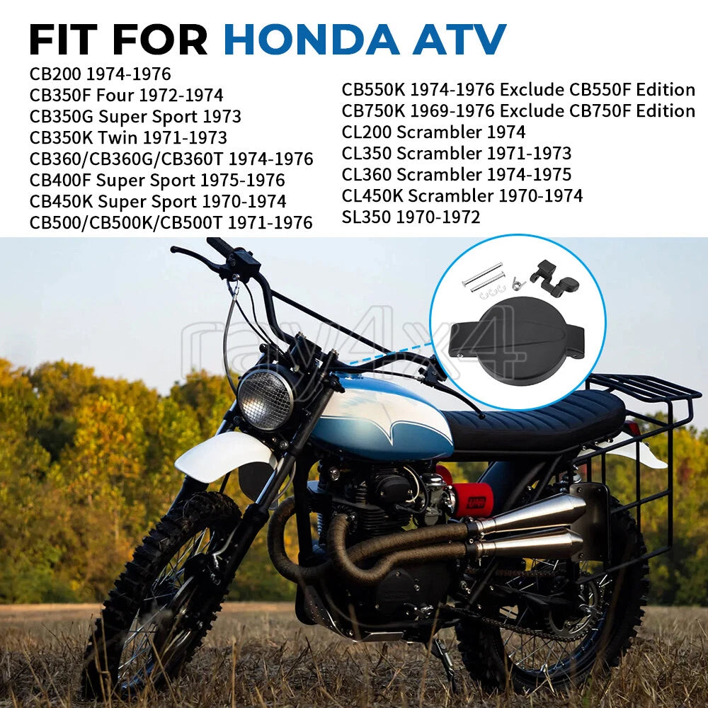 Gas Tank Cap w/Latch for Honda Scrambler CL200 CL350 CL360 CL450K SL35 (1968–1976)
