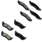 Set of 4 Front and Rear Brake Pads for Mercury Mountaineer (2006–2010) 8X